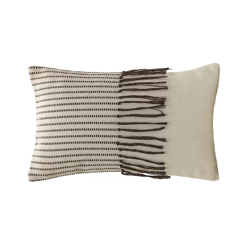 Rectancular Throw Pillow Boho makrama narzuta Bohemian White High Quality Fringe Pillowcase